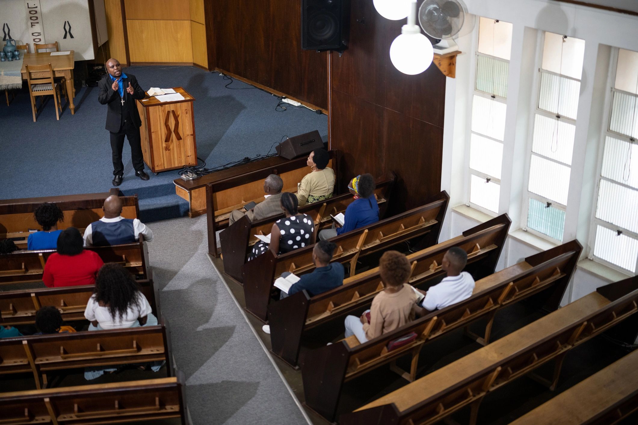 Congregation gathered for a worship service